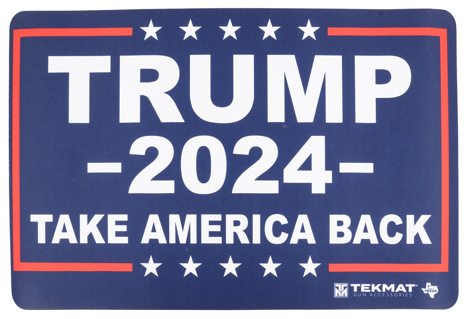 TekMat Trump 2024 Take America Back Gun Cleaning Mat Red/White/Blue Rubber 11"x17"
