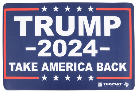 TekMat Trump 2024 Take America Back Gun Cleaning Mat Red/White/Blue Rubber 11"x17"