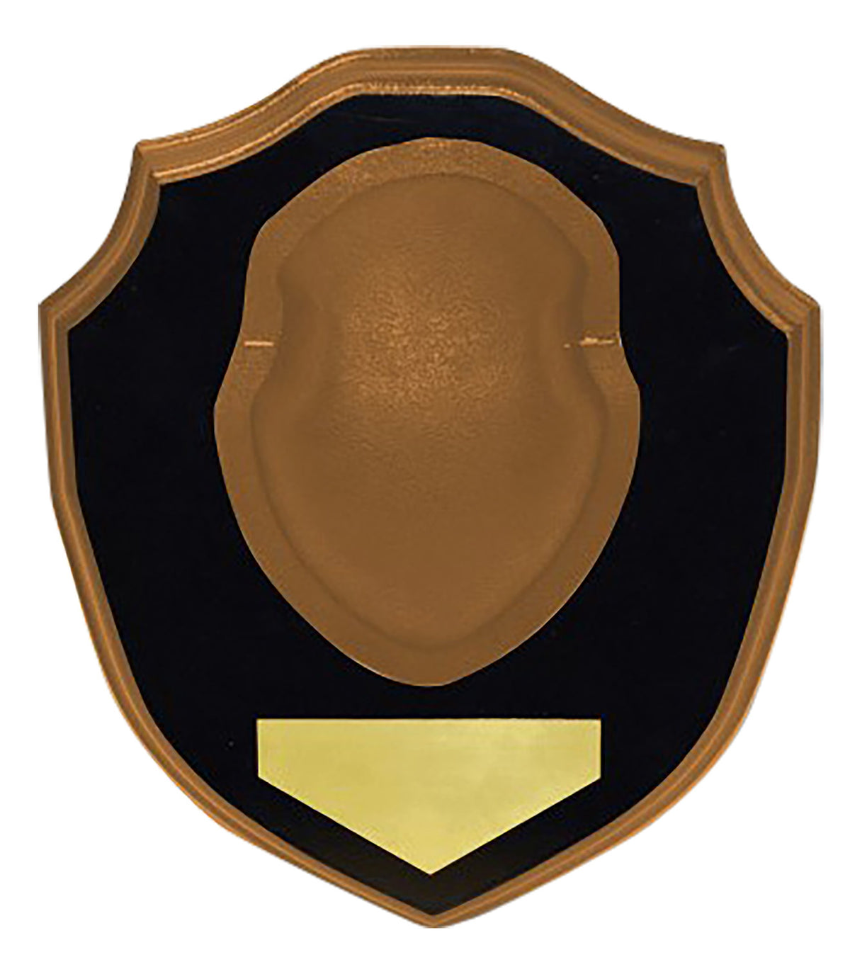 Hunters Specialties Deer Antler Mounting Plaque with Brass Engraving Plate and Hardware