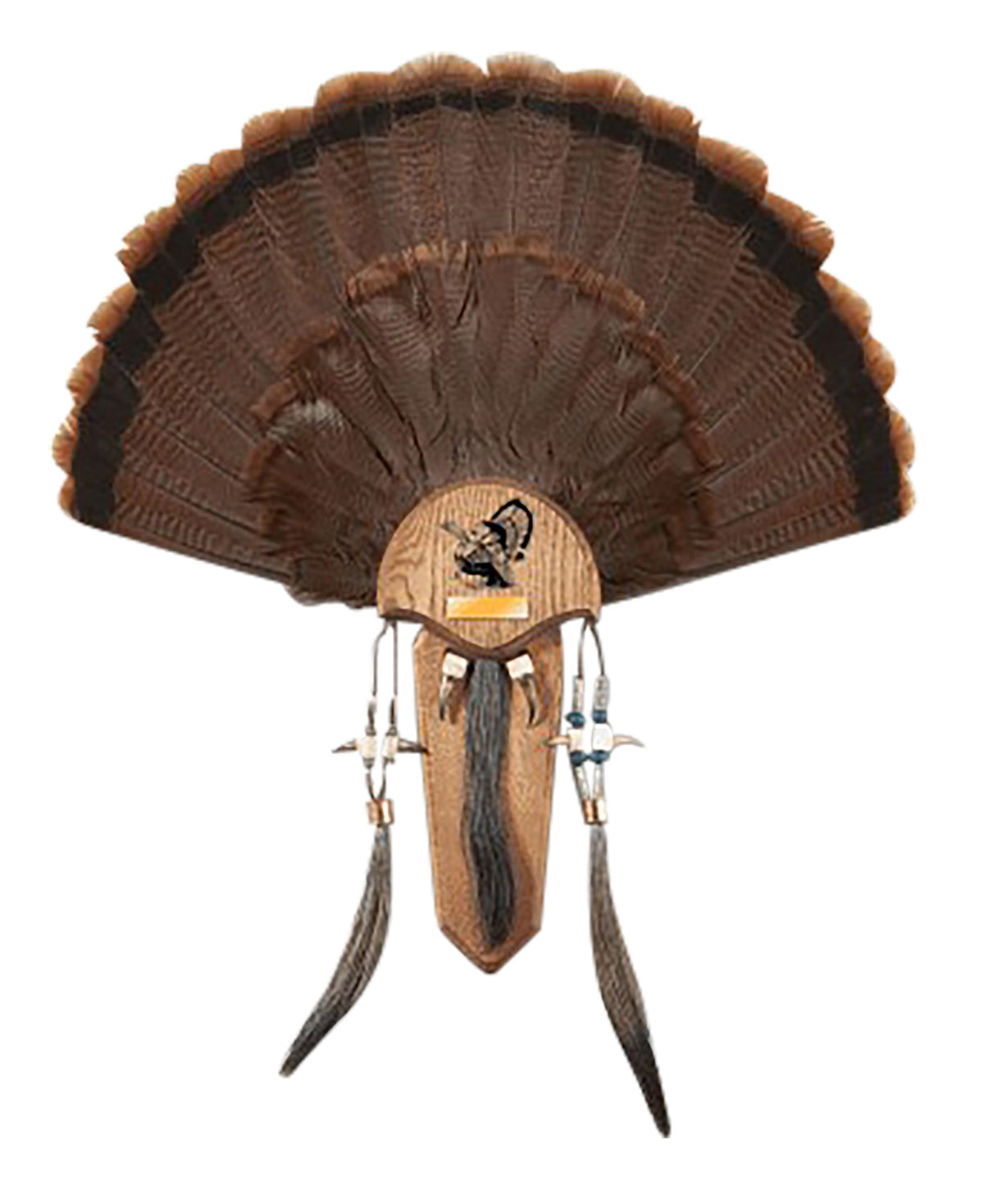 Hunters Specialties Three Beard Turkey Mounting Plaque with Fan and Spur Display