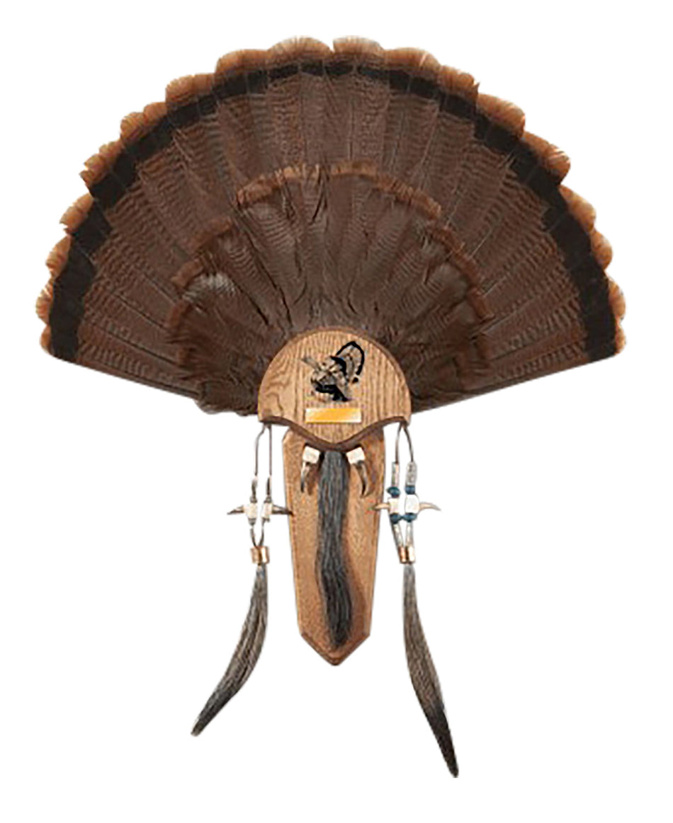 Hunters Specialties Three Beard Turkey Mounting Plaque with Fan and Spur Display