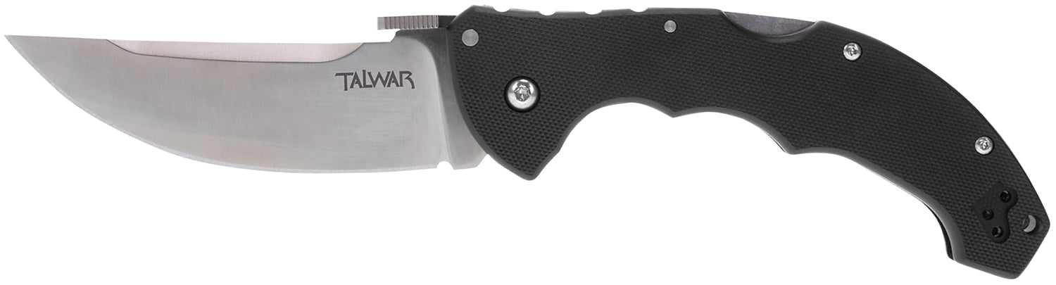 Cold Steel CS21TTL Talwar 4" Folding Straight Back Plain S35VN Stainless Steel Blade G10 Handle with Belt Clip