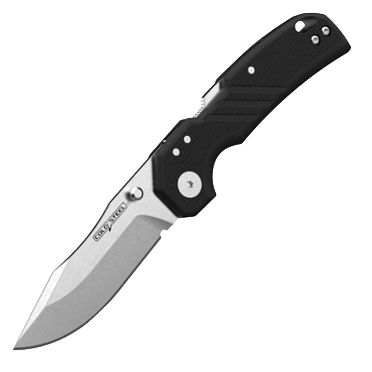 Cold Steel CSFL30DPLCS35 Engage 3" Folding Clip Point Satin S35VN Blade Black G10 Handle with Belt Clip