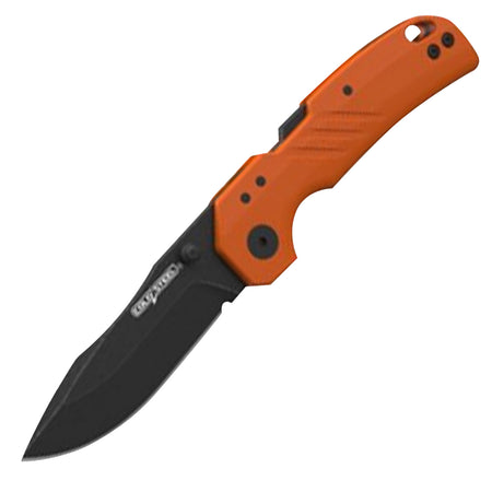 Cold Steel CSFL30DPLDBOZ Engage 3" Folding Tanto Black PVD 4116 SS Blade Orange GFN Handle with Belt Clip