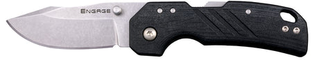 Cold Steel CSFL25DPLC Engage 2.5" Folding Clip Point Stonewashed 4116 SS Blade Black GFN Handle with Belt Clip
