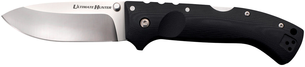 Cold Steel CS30U Ultimate Hunter 3.5" Folding Drop Point Plain S35VN Blade Black G10 Handle with Belt Clip