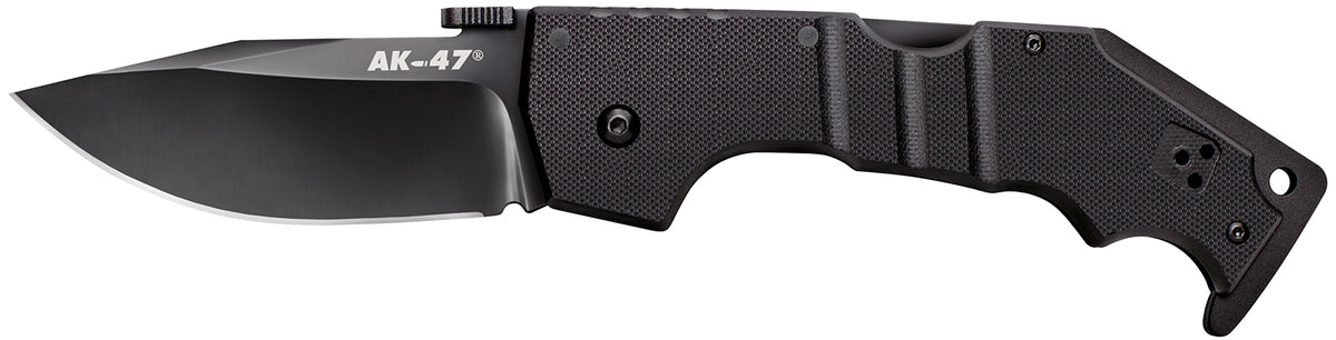Cold Steel CS58M AK 3.5" Folding Clip Point Black Matte S35VN SS Blade Black G10 Handle with Belt Clip