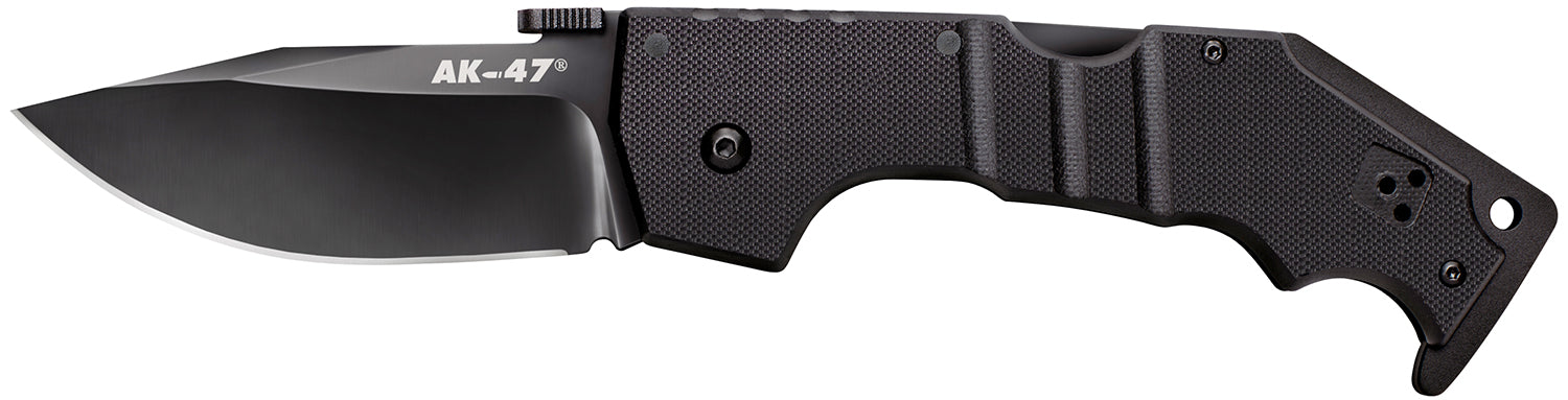 Cold Steel CS58M AK 3.5" Folding Clip Point Black Matte S35VN SS Blade Black G10 Handle with Belt Clip