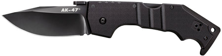 Cold Steel CS58M AK 3.5" Folding Clip Point Black Matte S35VN SS Blade Black G10 Handle with Belt Clip