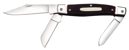 Cold Steel Stockman 3-Blade Folding Knife, 8Cr13MoV SS Clip/Sheepsfoot/Spey Blades, Bone Handle with Bolsters