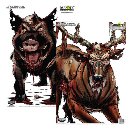 Birchwood Casey 35627 Darkotic Smokehouse Zombie Deer/Hog Splatter Target 12"x18" 8 Pack