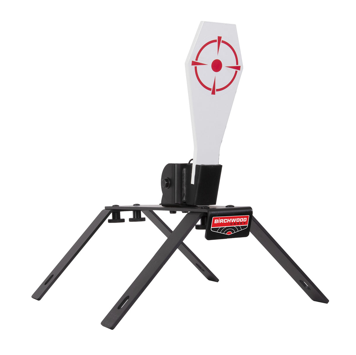 Birchwood Casey S7540 Spring-Loaded Popper Steel Target AR500 Coffin Paddle with Ground Stakes