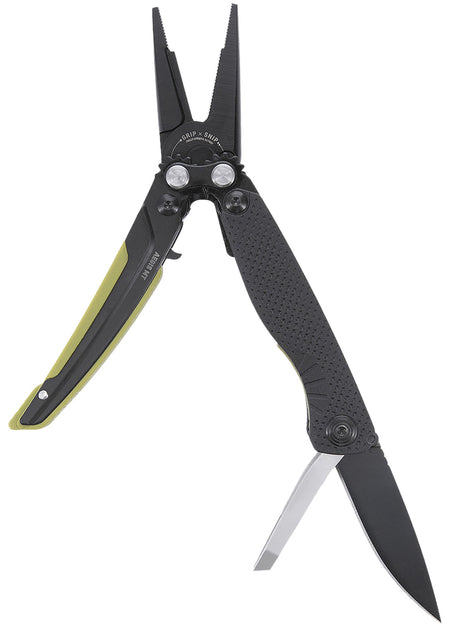S.O.G Aegis MT Multi-Tool 4.60" Folding Knife Black/Moss CRYO 440 SS Blade GRN Handle with Needle Nose Pliers