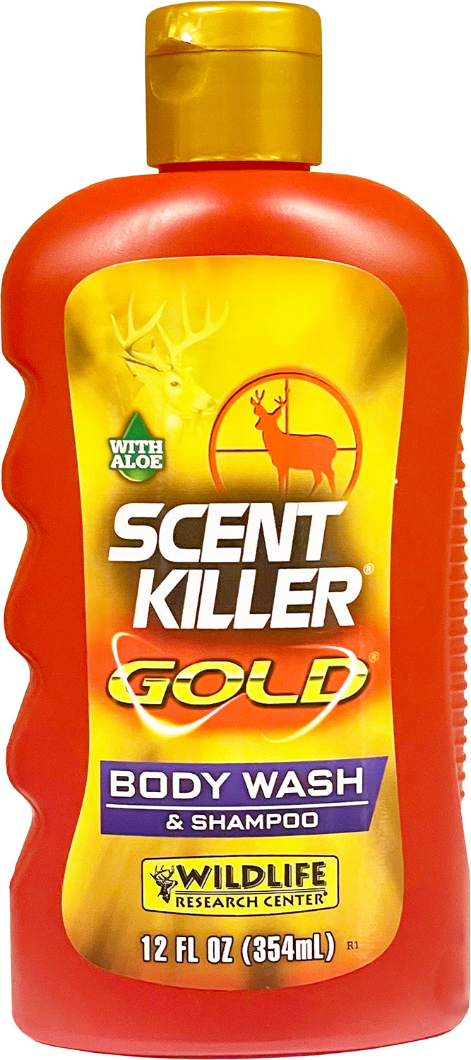 Wildlife Research Scent Killer Gold Body Wash and Shampoo Odor Eliminator 12 oz Bottle