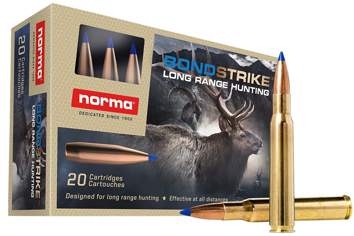 Norma 20176422 Dedicated Hunting Bondstrike Extreme Bonded Polymer Tip  180 Grain .30-06 Springfield