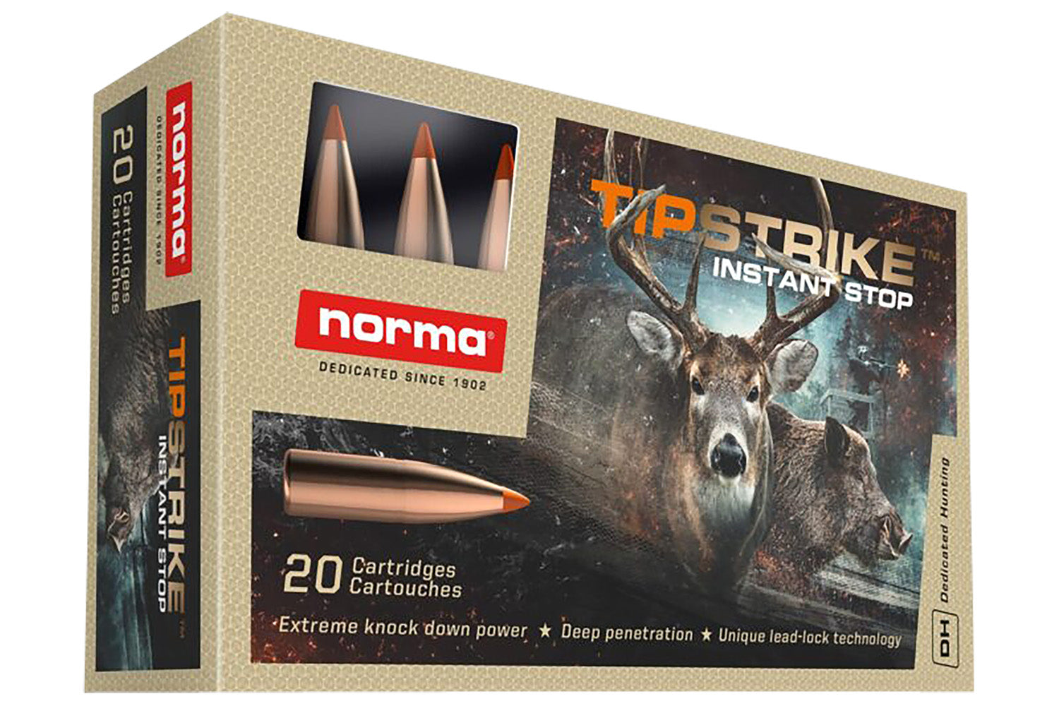 Norma 20174352 Dedicated Hunting Tipstrike Polymer Tip PT 170 Grain .308 Win / 7.62x51mm