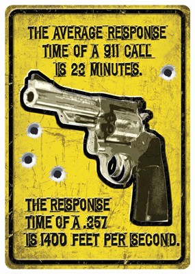 Rivers Edge 12"x17" Average Response Time Embossed Tin Sign