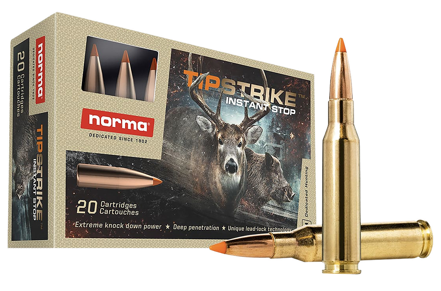 Norma 20170362 Dedicated Hunting Tipstrike Polymer Tip PT 160 Grain 7mm-08 Remington