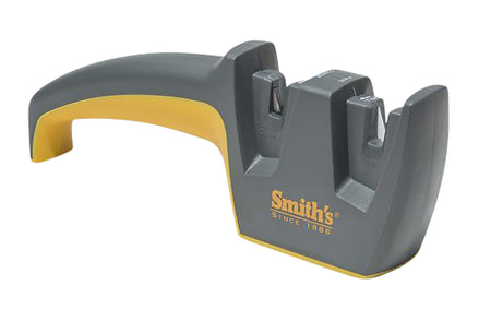 Smiths Products 50348 Hand Held Carbide Pull-Through Knife Sharpener Coarse/Fine Gray/Yellow