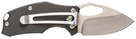Smiths Products 51119 Lil Choncho 2.20" Folding Drop Point Plain Polished 400 SS Blade Black G10 Handle with Clip