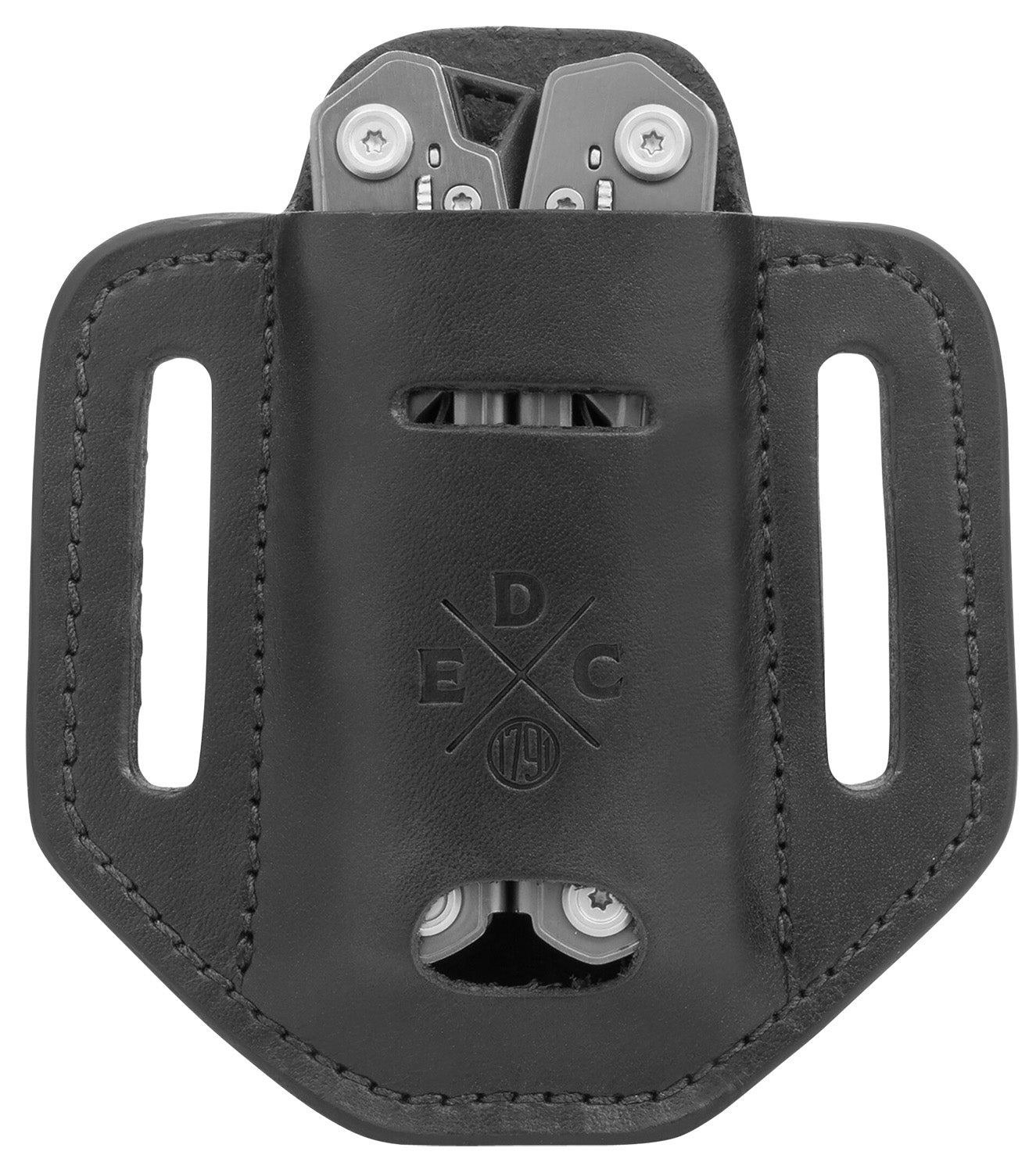 1791 Gunleather Heavy Duty Easy Slide Solo OWB Black Leather Belt Slide Ambidextrous EDC