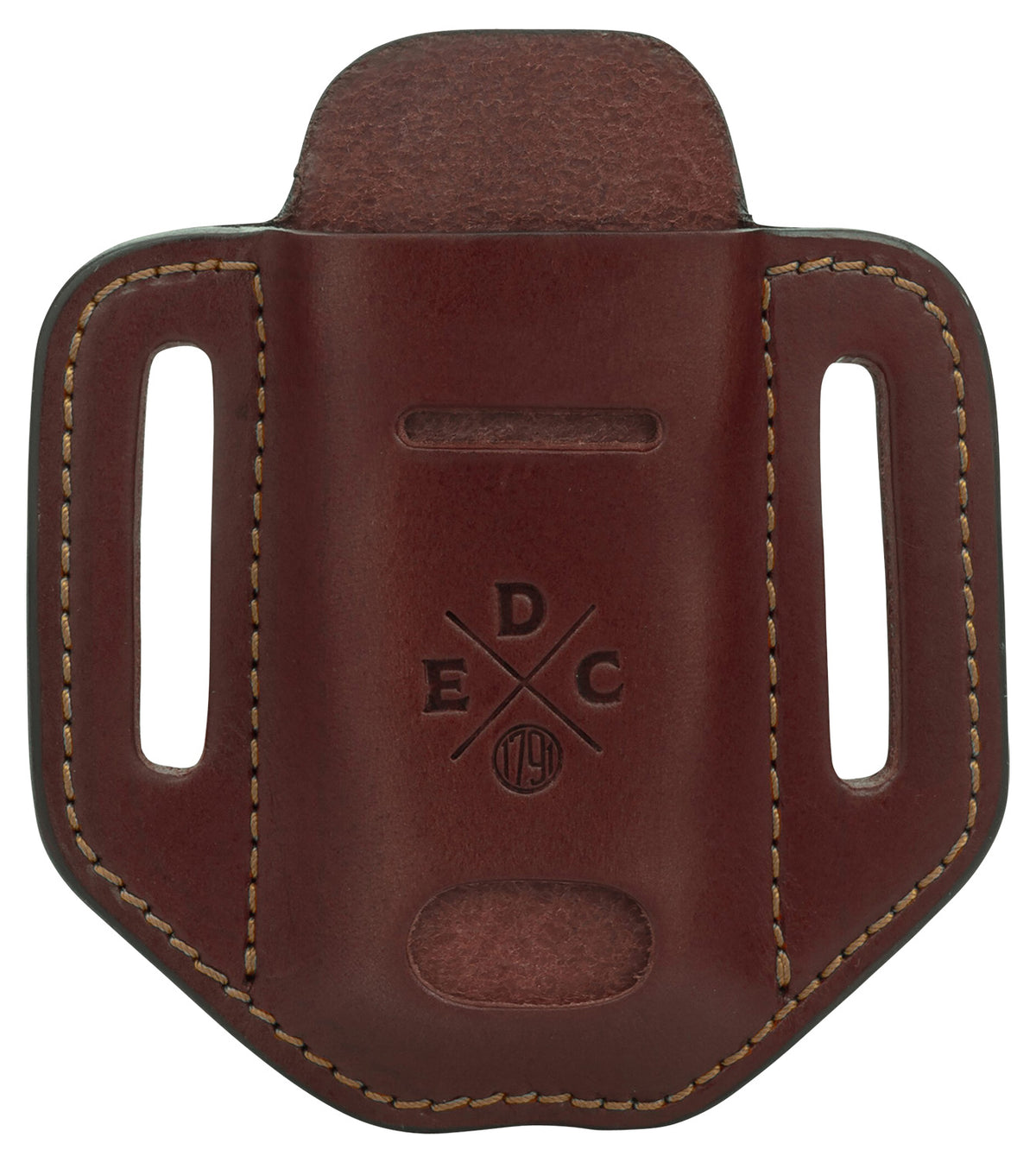 1791 Gunleather Heavy Duty Easy Slide Solo OWB Chestnut Leather Belt Slide Ambidextrous EDC