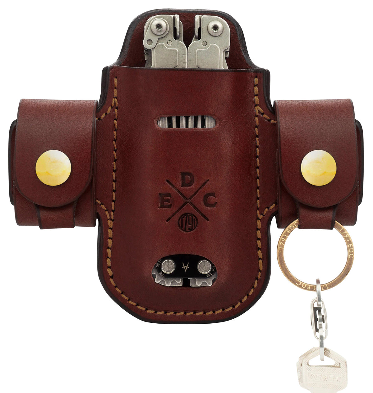 1791 Gunleather Heavy Duty Solo Action Snap OWB Chestnut Leather Belt Loop Ambidextrous EDC