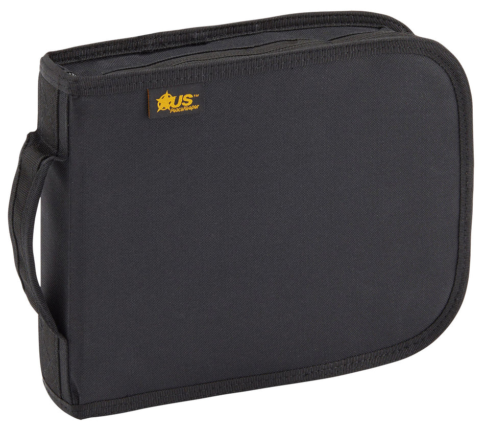 US PeaceKeeper P26108 Handgun Case Black Polyester with Elastic Mag Band