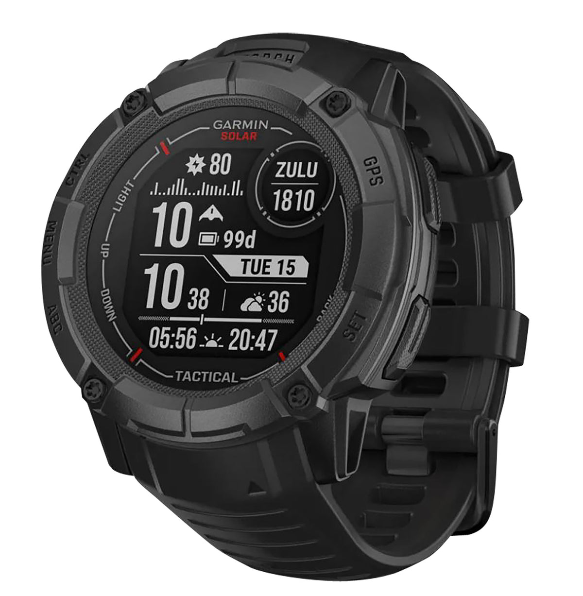 Garmin Instinct 2X Solar Tactical GPS Smartwatch Black 50mm with Night Vision Compatibility