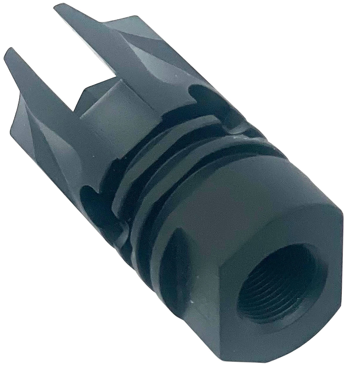 LBE Unlimited AR-15 REV Flash Hider 5.56mm/.223 Cal 1/2"-28 TPI Matte Black with Crush Washer
