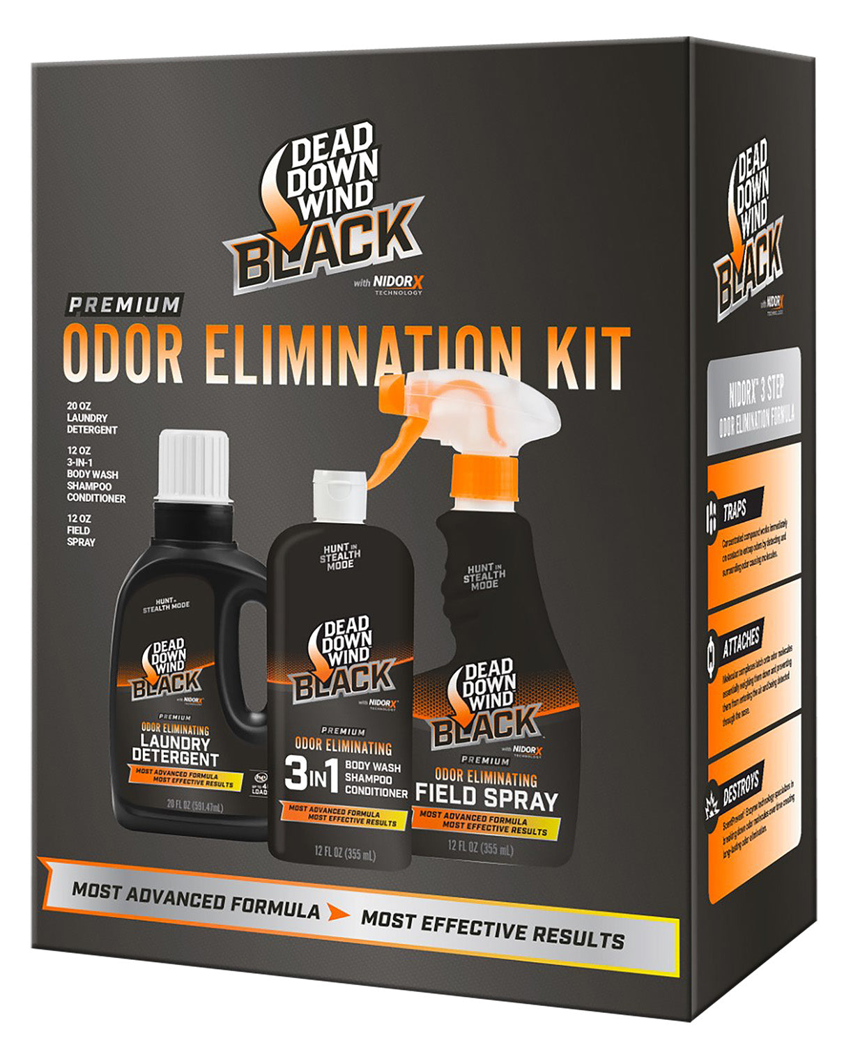 Dead Down Wind Black Premium 3-Piece Odor Eliminator Kit with NidorX Technology