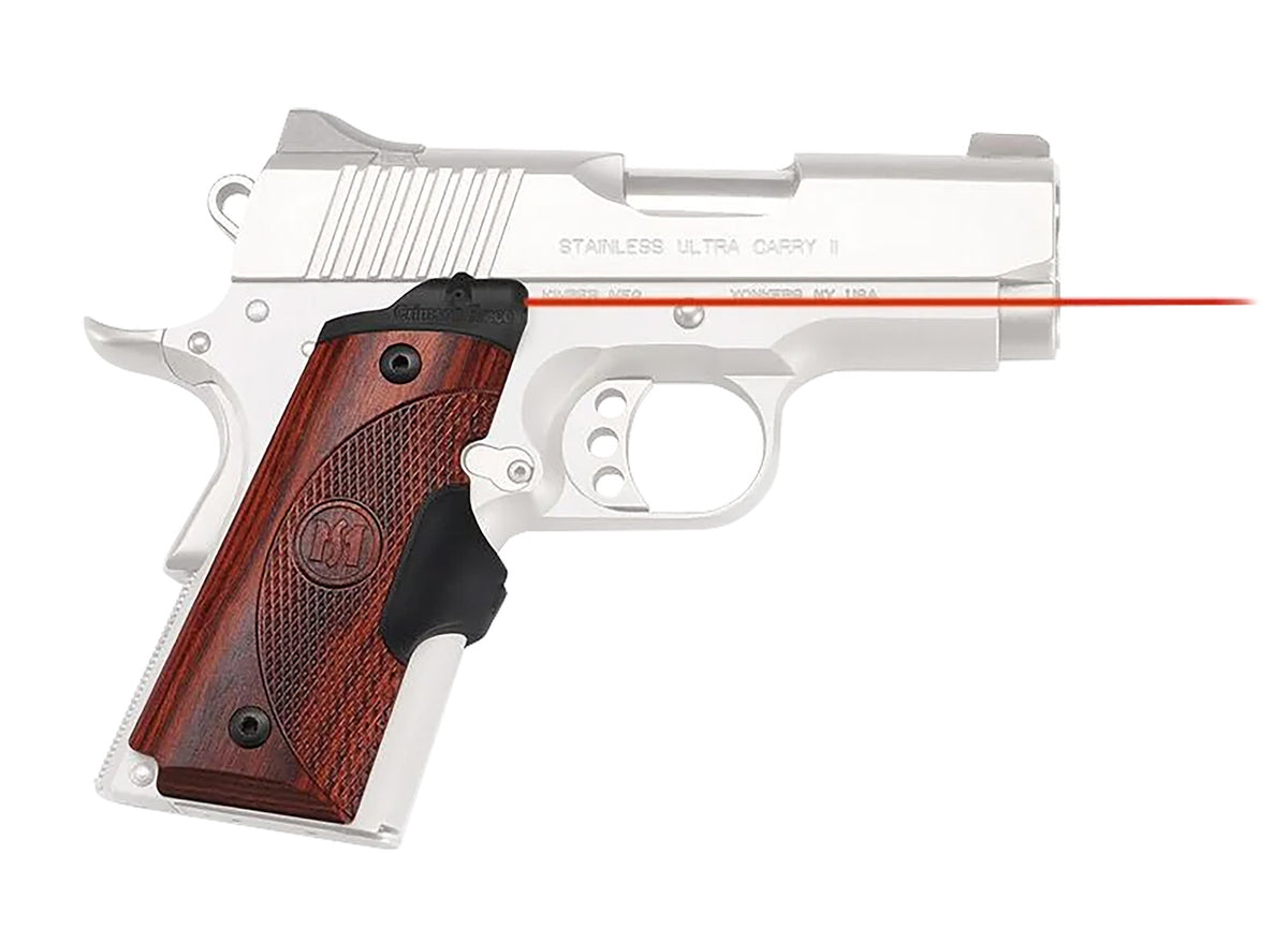Crimson Trace LG902 Master Series Lasergrips 1911 Compact Red Laser, Rosewood