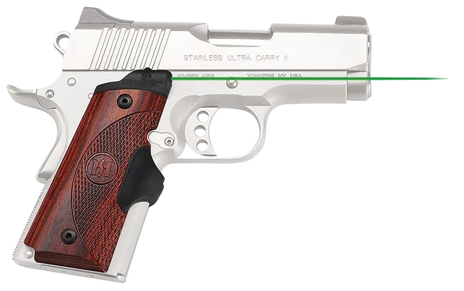 Crimson Trace LG902G Master Series Lasergrips 1911 Compact Green Laser, Rosewood