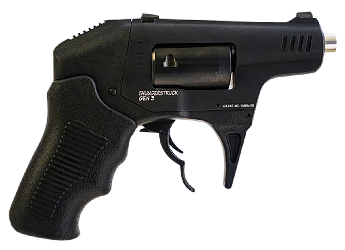 Standard Mfg S333GENIII Thunderstruck Gen III 22 WMR 8rd Shot 2.25" Black Double Barrel Black Hardcoat Anodized Aluminum Frame Black Cylinder Black Finger Grooved Polymer Grips