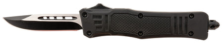 Steel River Knives MT616BDP Spartan Mini 2.75" OTF Drop Point Black/Silver 440C SS Blade 4.25" Aluminum Handle