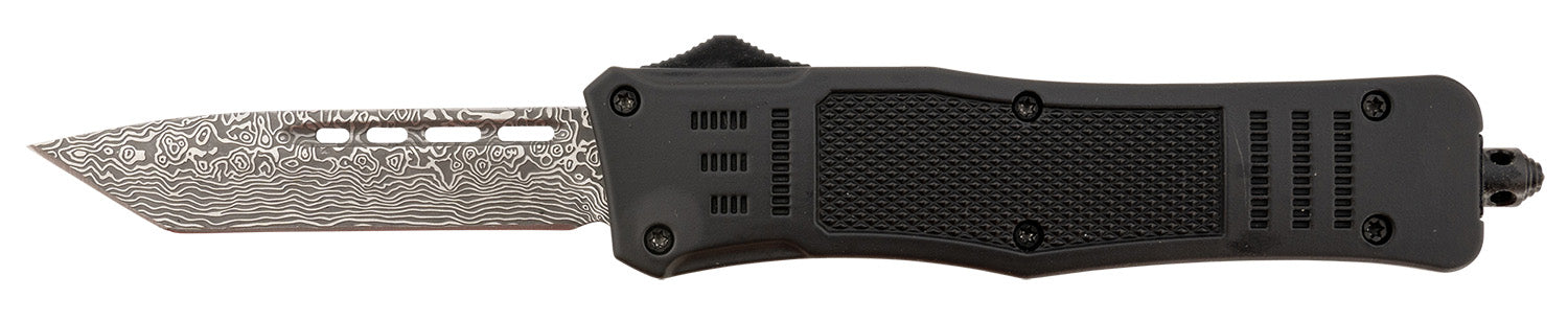 Steel River Knives T618BDT Spartan Medium OTF 3.25" Tanto Black/Silver 440C SS Blade Black Aluminum Handle