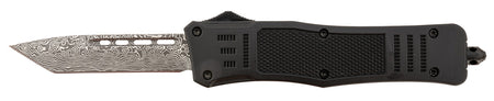 Steel River Knives T618BDT Spartan Medium OTF 3.25" Tanto Black/Silver 440C SS Blade Black Aluminum Handle