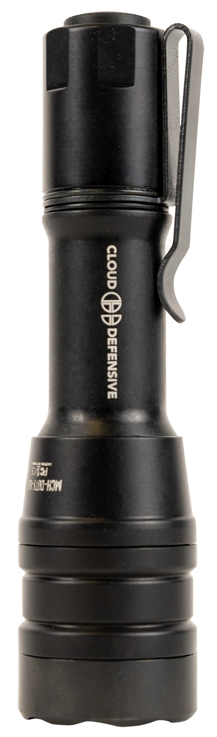 Cloud Defensive CD2203DFPBLK MCH-Duty-HO-DF Tactical Flashlight Black Anodized 1800 Lumens White LED