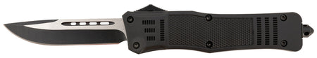 Steel River Knives T620BDP Spartan OTF 3.75" Drop Point Black/Silver 440C SS Blade 5.5" Aluminum Handle