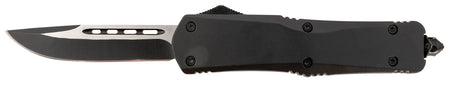 Steel River Knives Spartan 3.75" Drop Point 440C SS Blade, Black Aluminum Zinc Alloy Handle