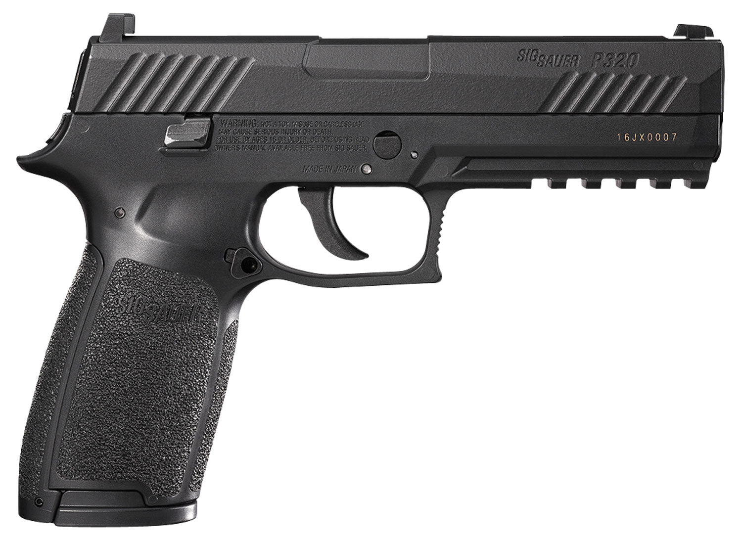 Sig Sauer P320 CO2 Air Pistol .177 Pellet 30+1 8" Black Polymer Grips Blowback