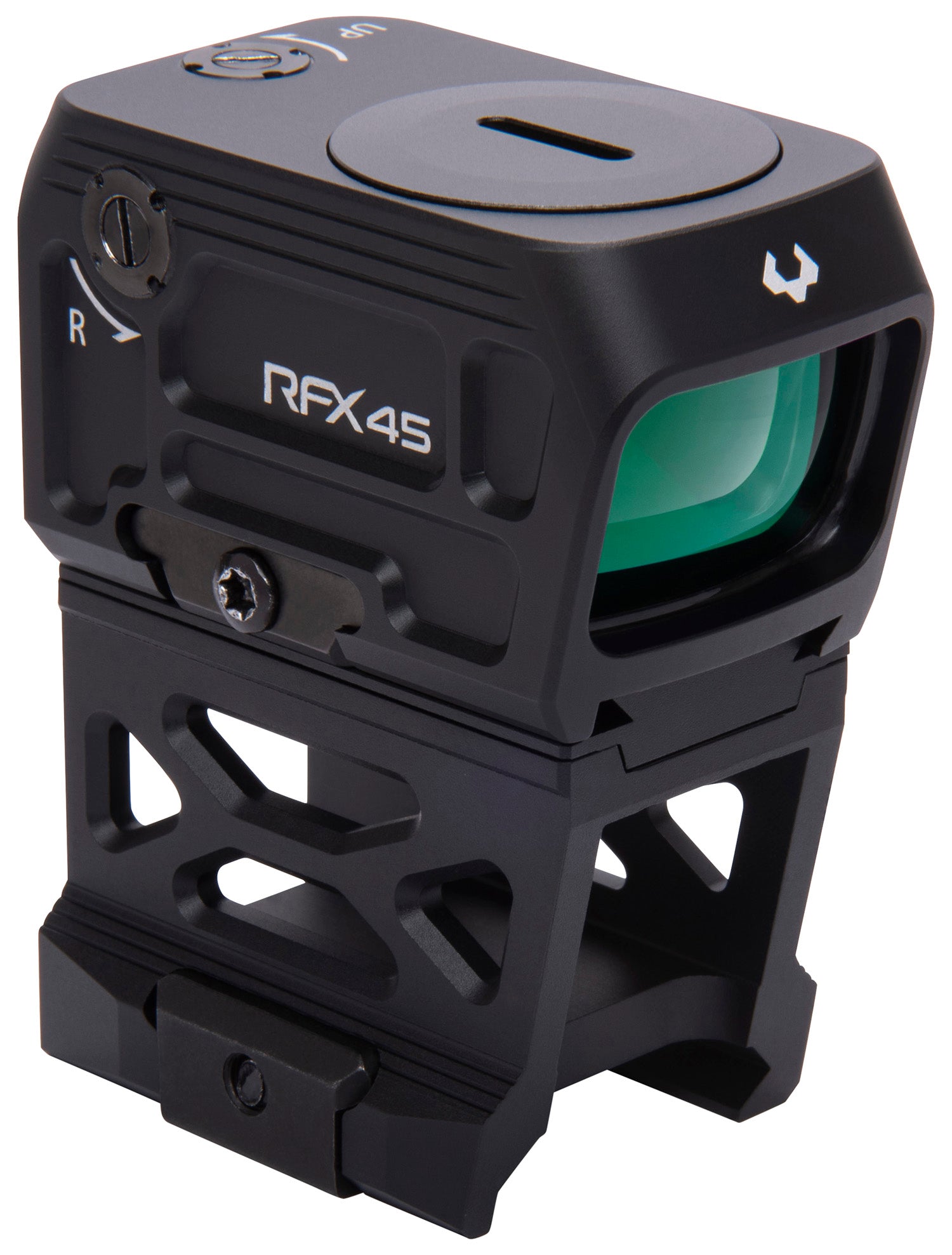Viridian RFX45 Pro Black Anodized 1x 24x15.5mm 5 MOA Green Dot Sight ACRO/RMR/Glock MOS/Picatinny