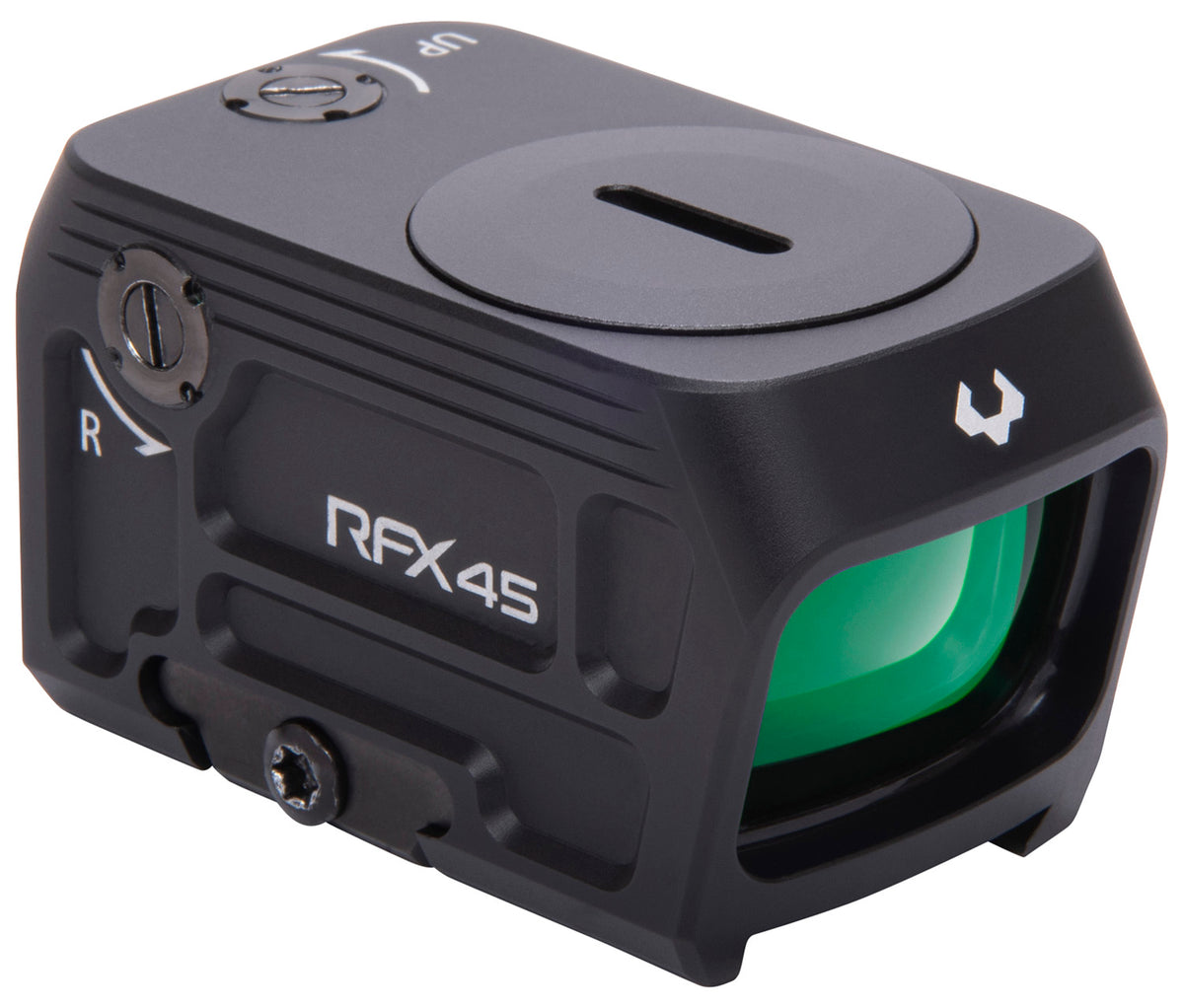 Viridian RFX45 Black Anodized 1x 24x15.5mm 5 MOA Green Dot Closed Emitter Sight ACRO/Docter