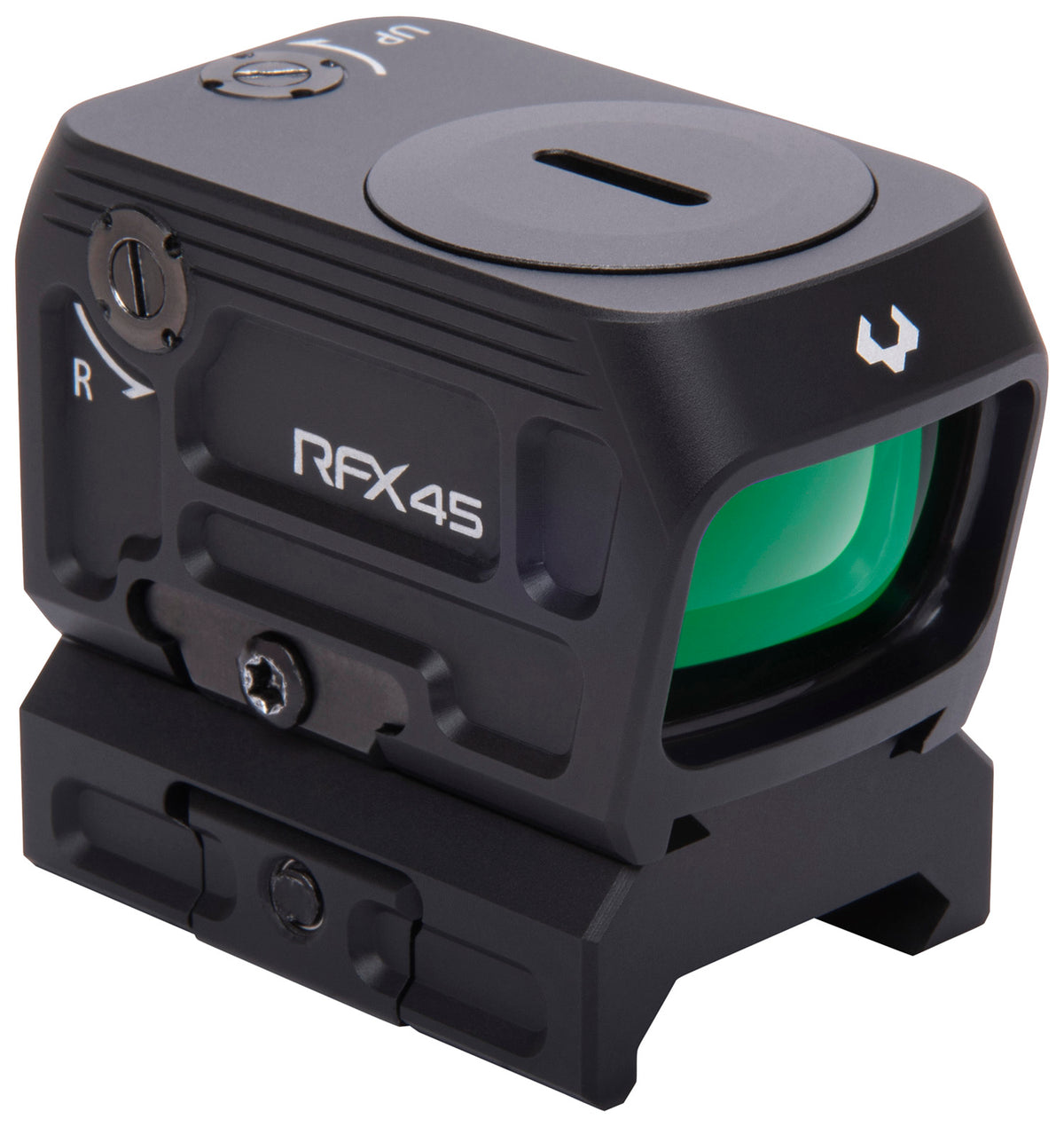 Viridian RFX45 Black Anodized 1x 24x15.5mm 5 MOA Green Dot Closed Emitter Sight ACRO/Picatinny Low