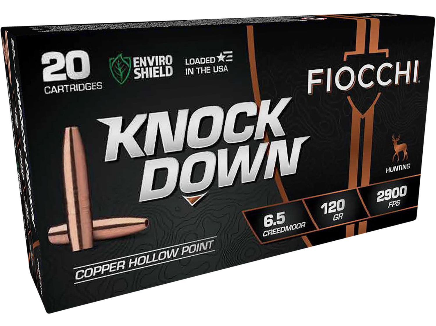 Fiocchi 65CMCHA Knock Down Enviro Shield Hollow Point HP 120 Grain 6.5mm Creedmoor