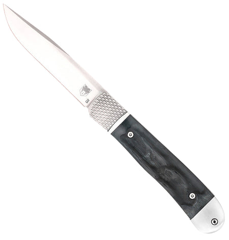 CobraTec Trapper Hidden Release OTF Drop Point D2 Blade Black Bone Scales 3.12" Automatic Knife