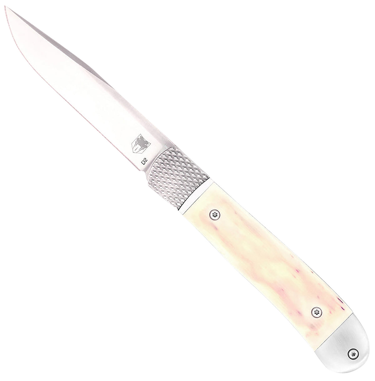 CobraTec Trapper Hidden Release OTF Drop Point D2 Blade White Bone Scales 3.12" Automatic Knife