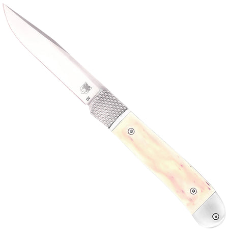 CobraTec Trapper Hidden Release OTF Drop Point D2 Blade White Bone Scales 3.12" Automatic Knife