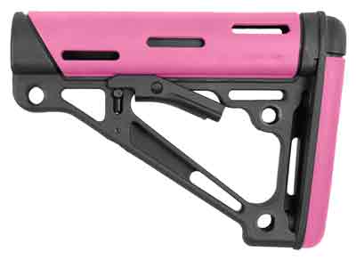 Hogue AR-15 Collapsible Stock Pink Over Molded Rubber Mil-Spec Buffer Tube