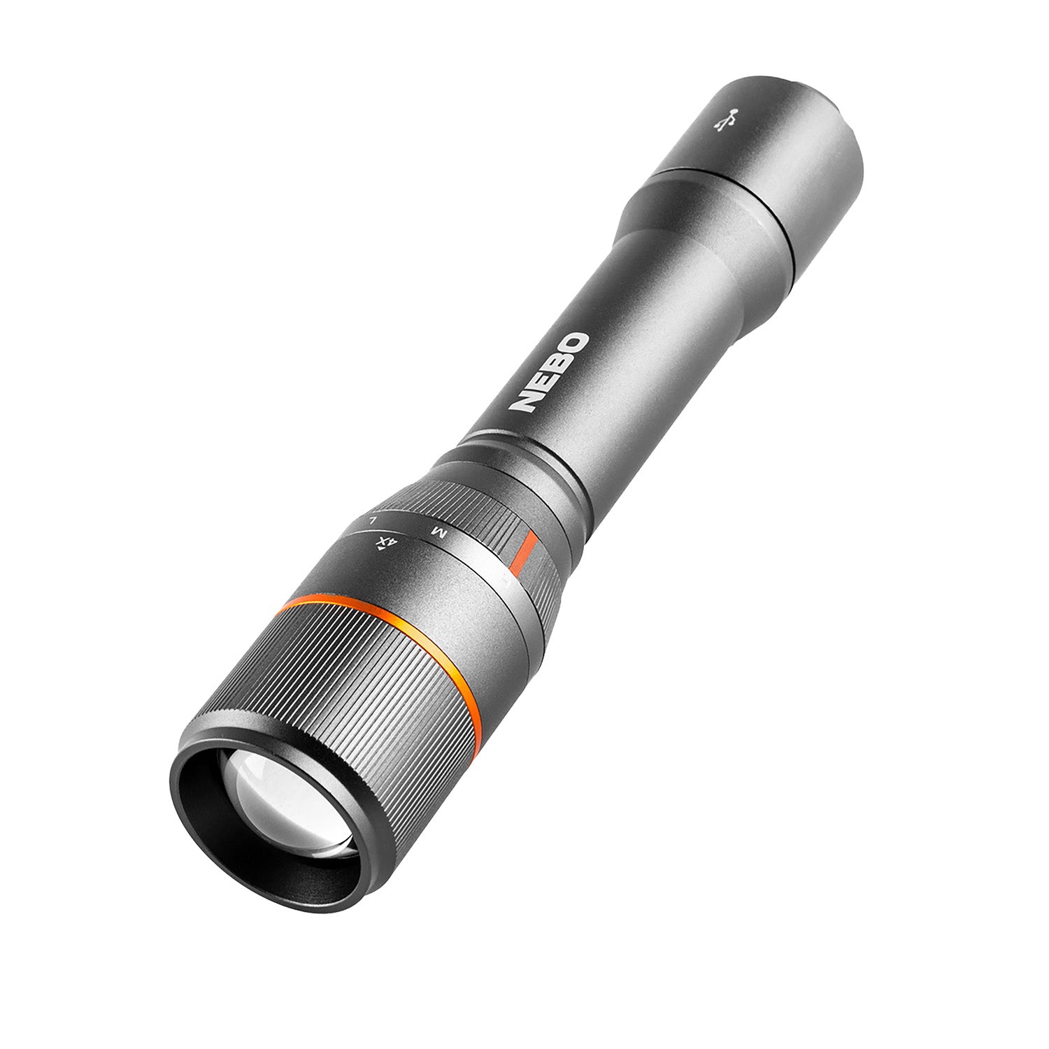NEBO Davinci 2000 Rechargeable Flashlight Gray 2000 Lumens